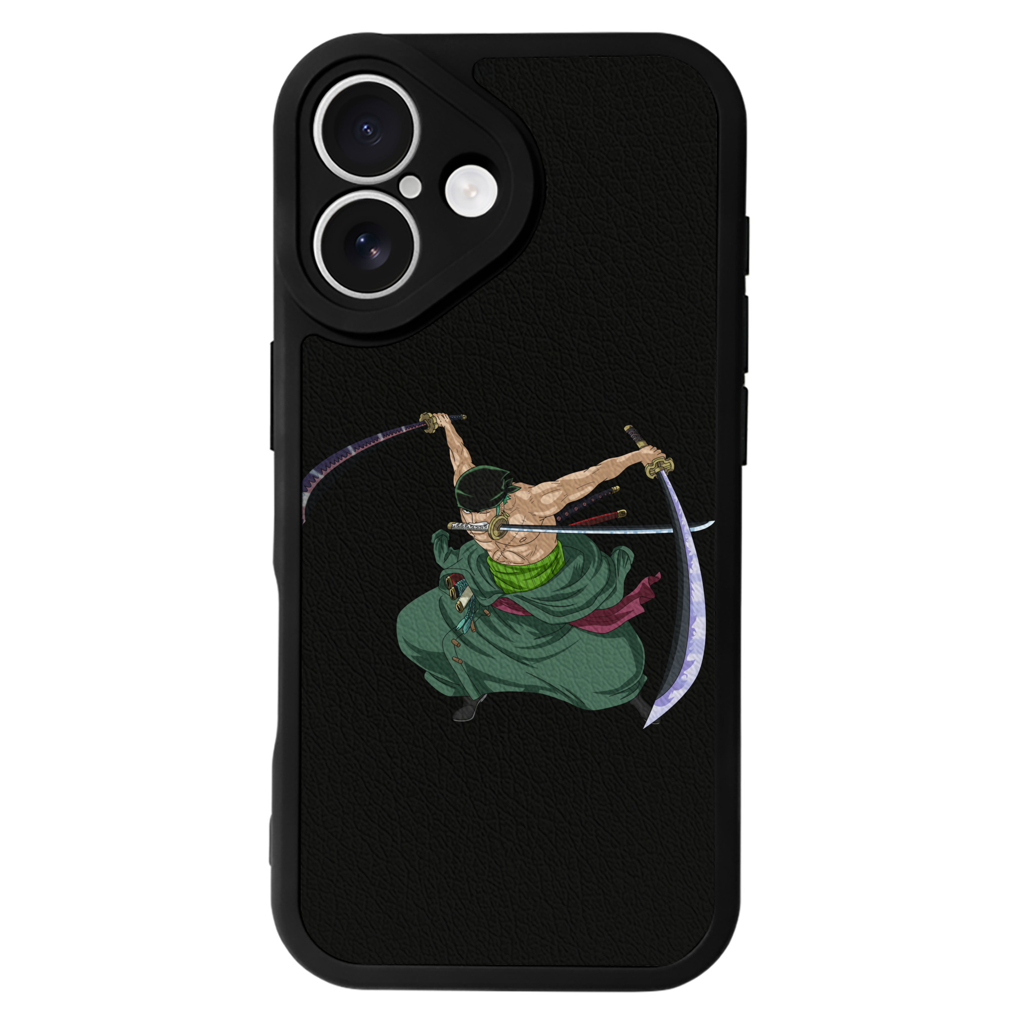 ワンピース ロロノア・ゾロ ONE PIECE Roronoa Zoro 【iPhone 16シリーズ対応】シリコンスマホケース（レザー調） 材質：シリコン